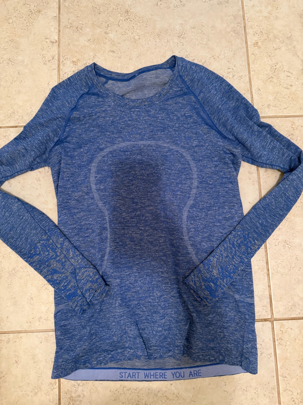 Lululemon Heathered Blue Swiftly Long Sleeve Crew